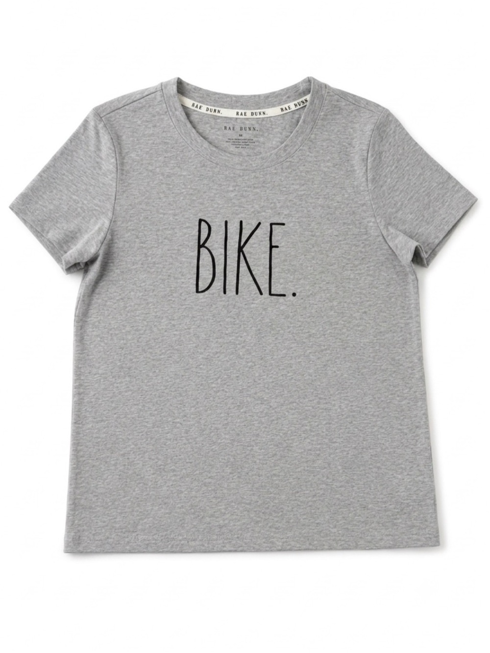 Rae Dunn BIKE Tee in Heather Grey Size Medium